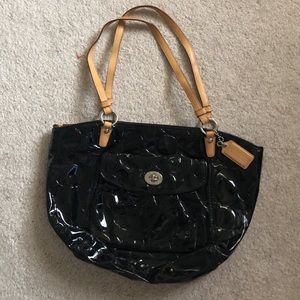 Coach Patent Leather Logo Purse